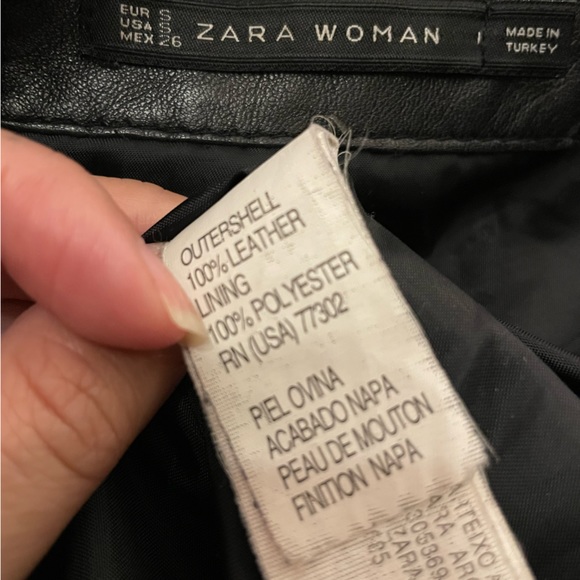 Vintage Y2k Asymmetric Zip Napa Leather Soft Draped/Rutched Crop Fit Flare Rave - Picture 10 of 10